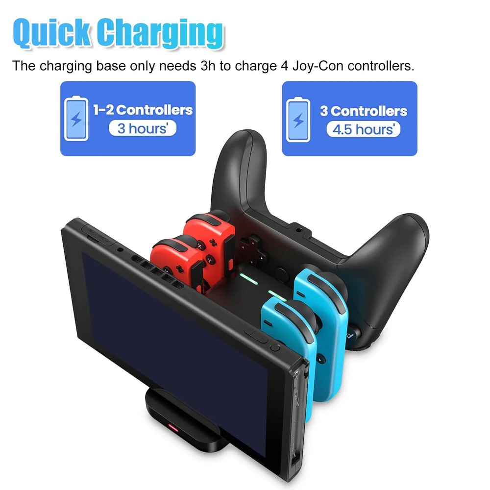 For Nintendo Switch Joy-Con Pro Controller Charging Stand Dock Charger Station