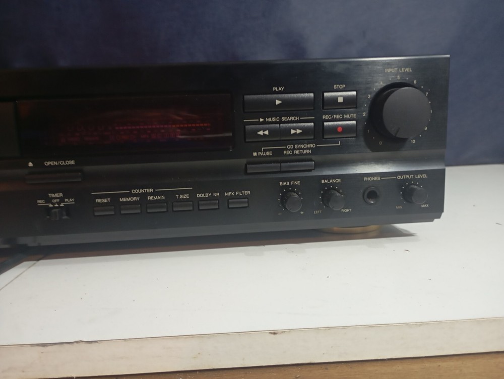 Denon DRS-640 Single Cassette Deck TESTED WORKING