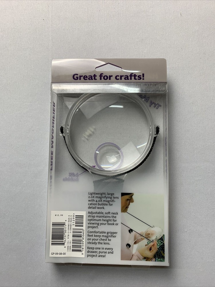 Great Point Light Portable Hands Free Magnifier W 4XL Bubble Adjustable Strap