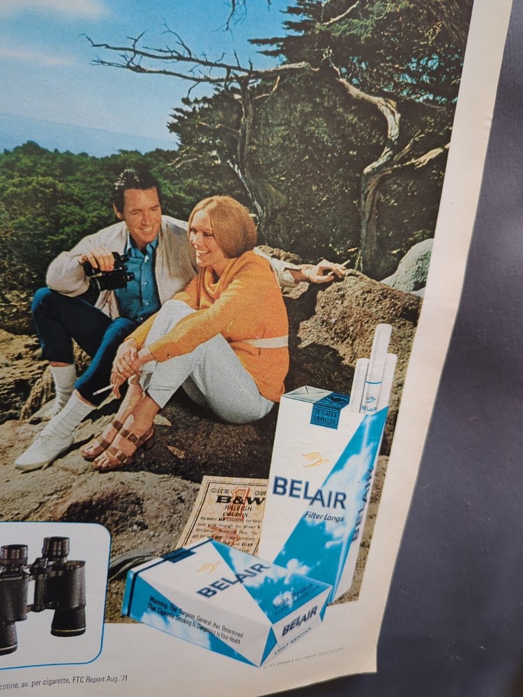 Belair Cigarette Advertisement 1970s