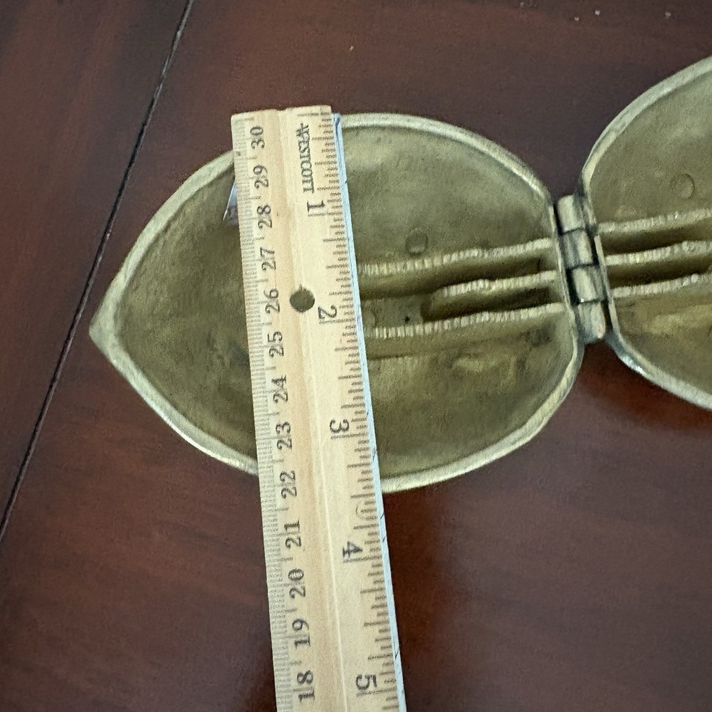 Brass Vintage Walnut Shaped Nutcracker - Interpur - Hinged