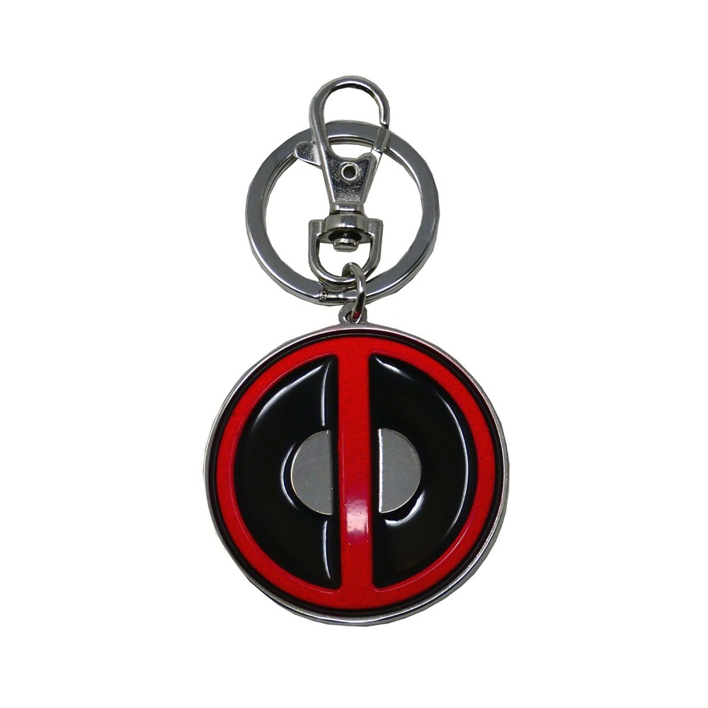 Marvel Comics Deadpool Logo Colored Pewter Keyring Key Chain Gift