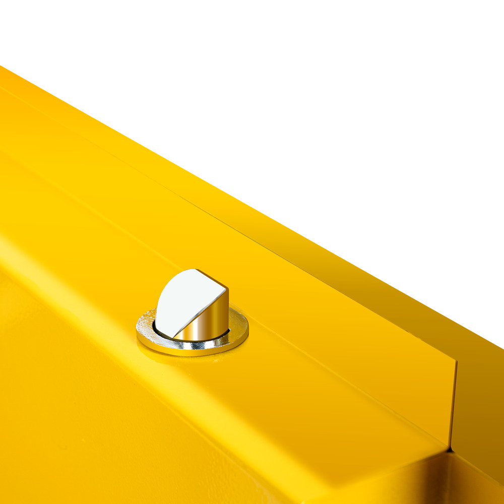 4 Gallon Safety Storage Cabinet Yellow Flammable Welded Bin Fireproof