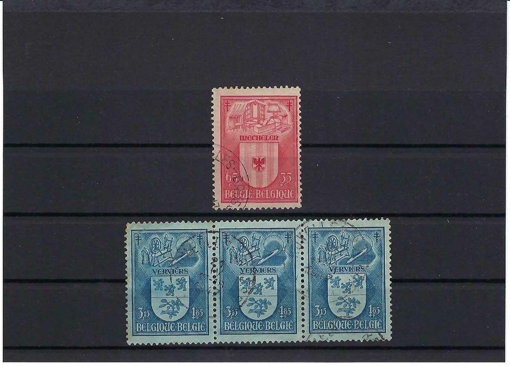 BELGIUM.- ''MALINES-   ANTITUBERCULOSE-  SC B432-  B435   1946