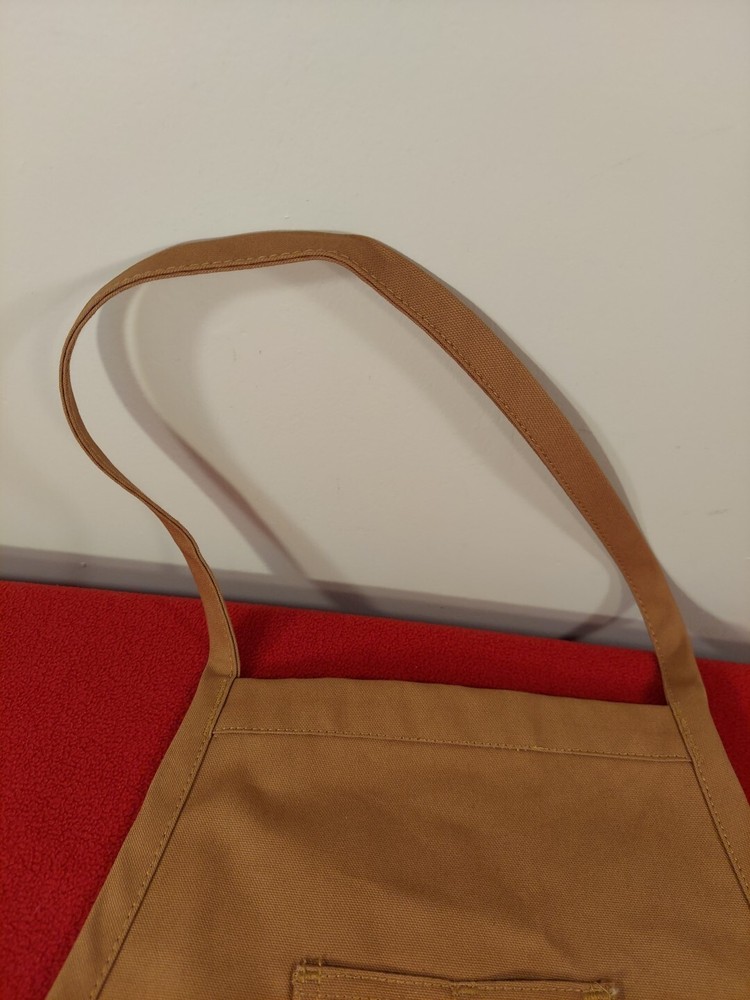 Berne Apparel Apron Brown 2 Pocket Snap Up Front Tie Back Workwear