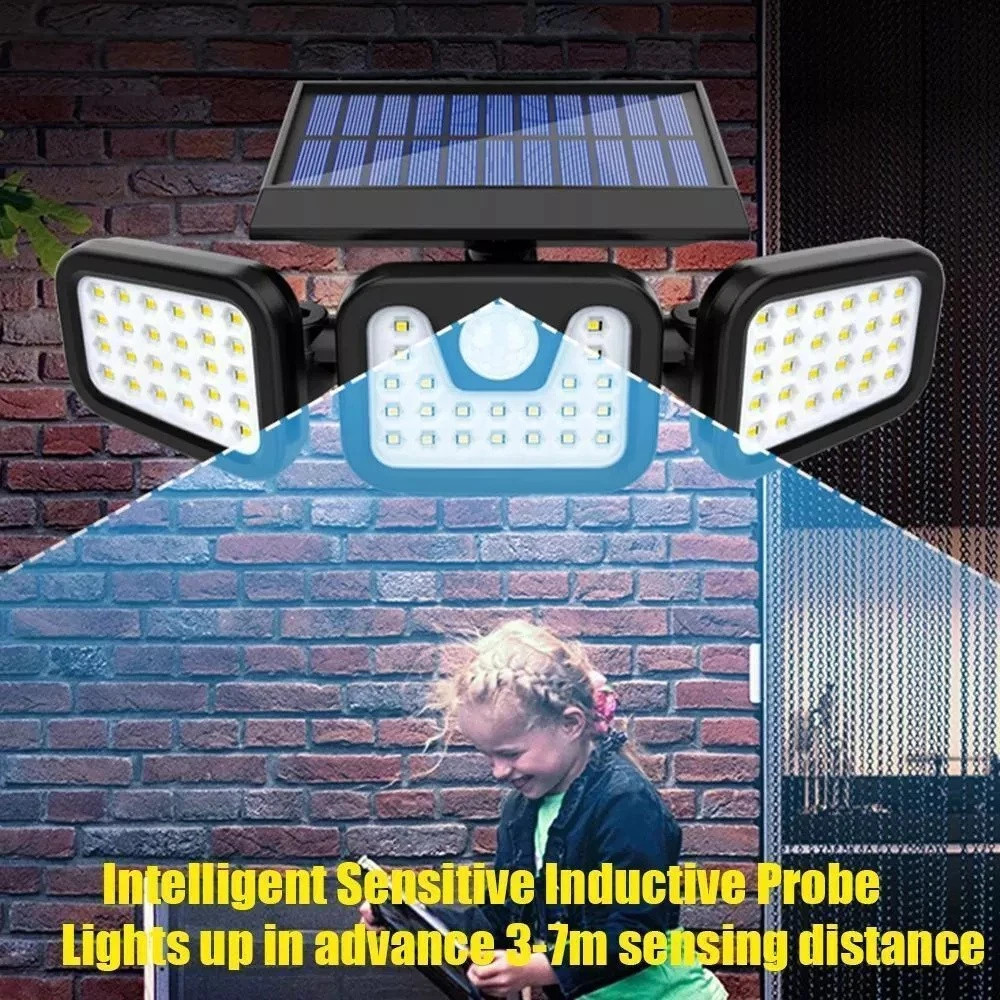 NEW 2 Pack LED Motion Sensor Solar Lights Outdoor IP65 Waterproof Security Lamp