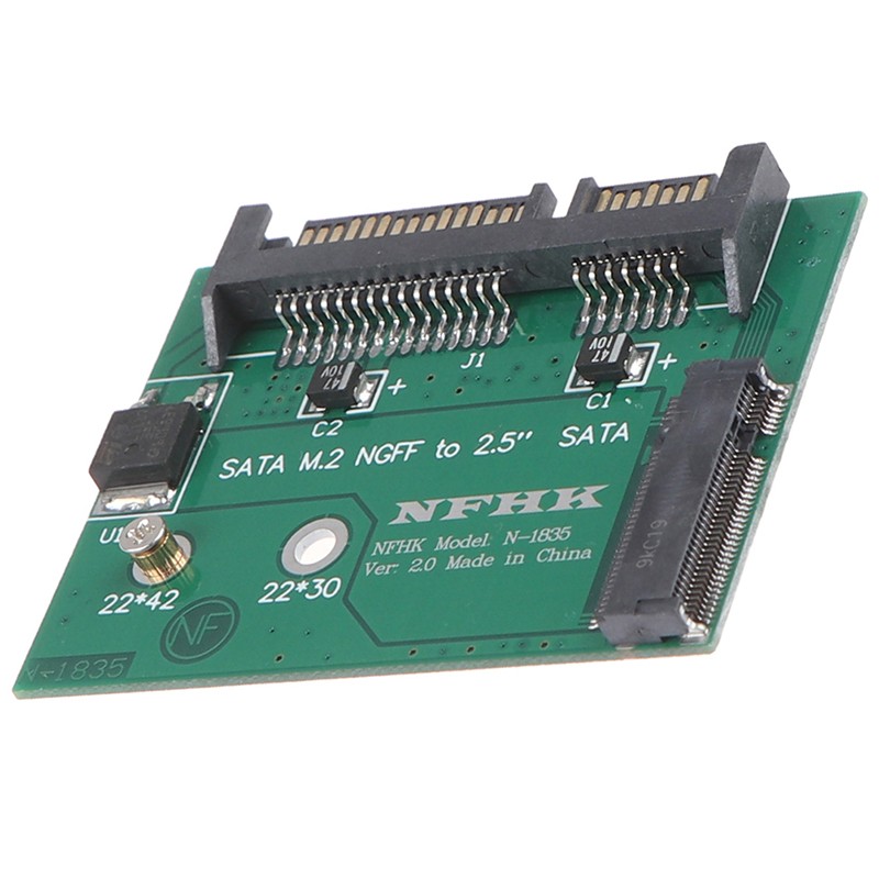 M.2 NGFF SSD Solid State Hard Disk to Half High 2.5 inch SATA3 adapter F BRU.sh