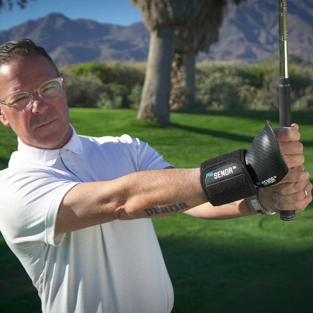 Right Hand,ProSENDR Golf TrainingAid CarbonFiber Wrist Cradle+Compression Sphere