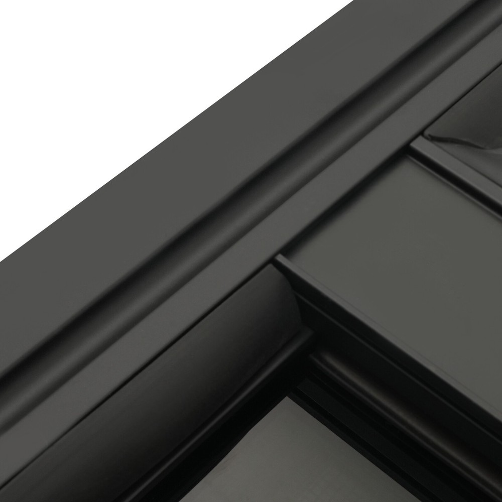 RV Window Tempered Black Glass Horizontal Rectangular Sliding Windows 43"x23"