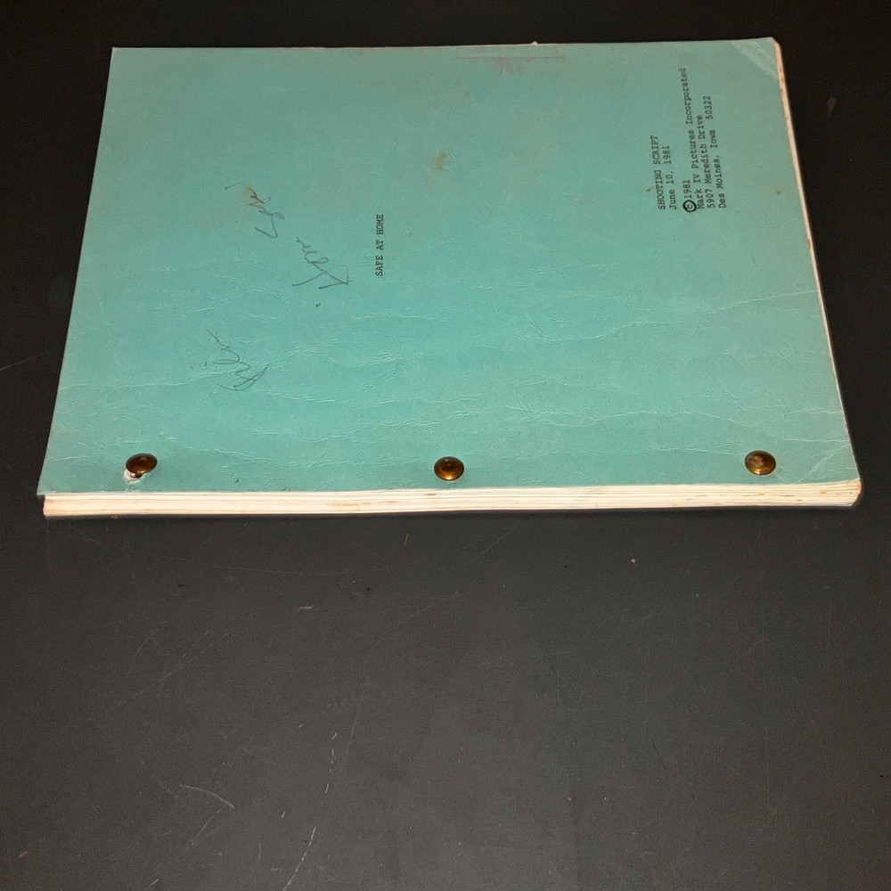 HOME SAFE! (1981) Shooting Script / "Safe At Home" Early Title / Drama + COA!