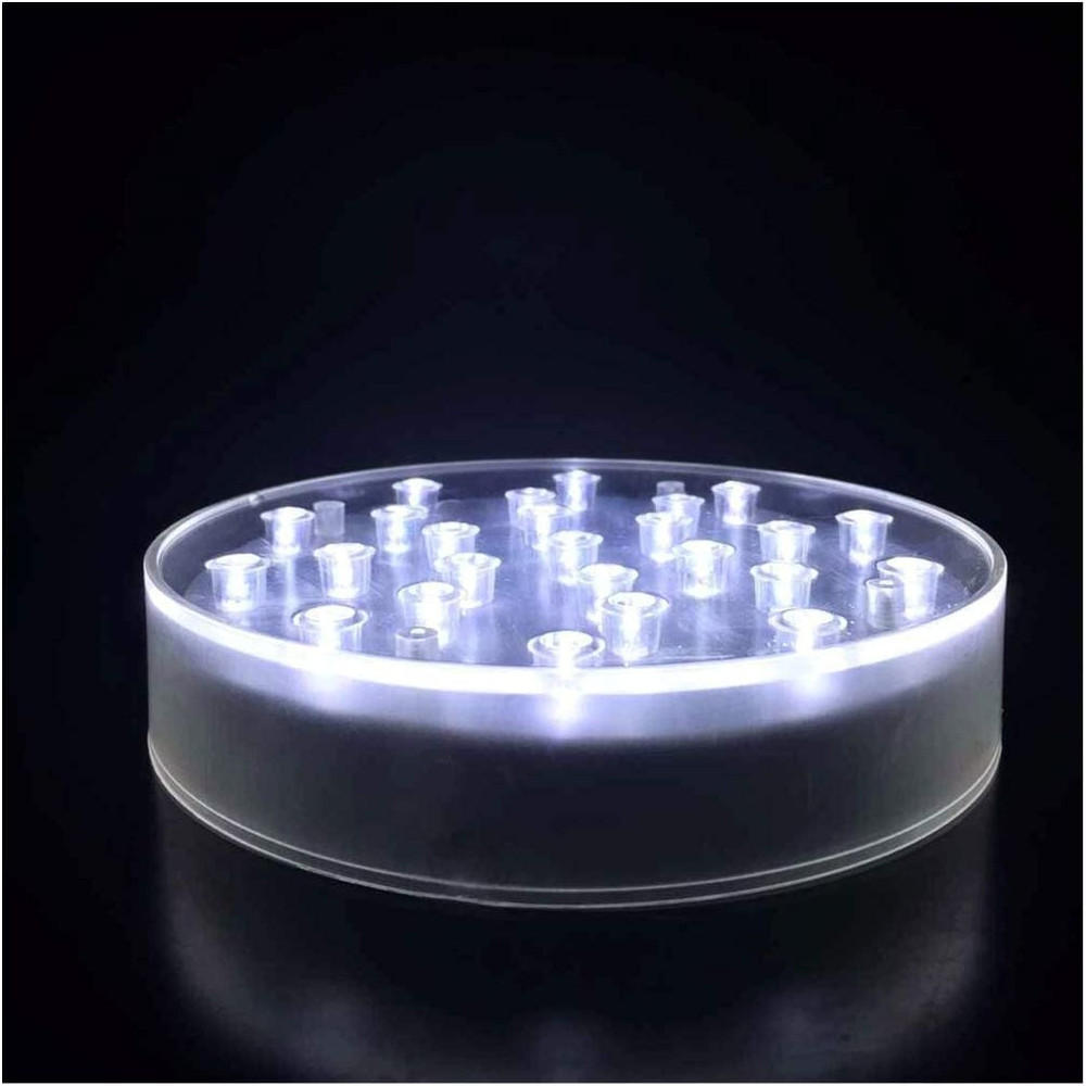 Led Light Base - 6 Inch round Display Pedestal Light Stand Plate Flat for 3D Cry