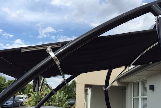 Origin Advancer Wakeboard Tower Black Coated With Flat Tower Bimini Top Package