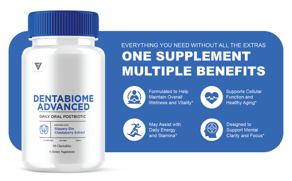 Dentabiome Advanced, Denta Biome Daily Support Formula (60 Chewables)