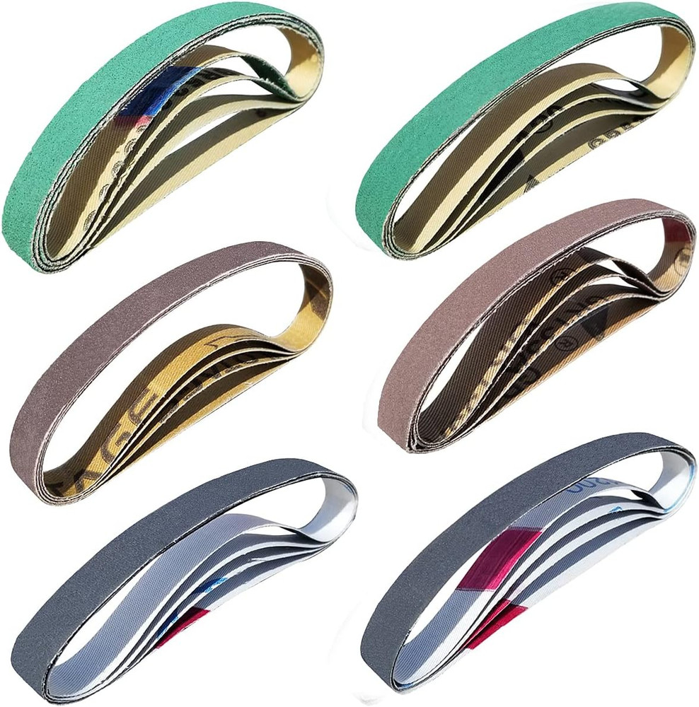 24 Pack 1/2" X 12" Replacement Sharpening Belt Kit for Official Work Sharp (WSKT