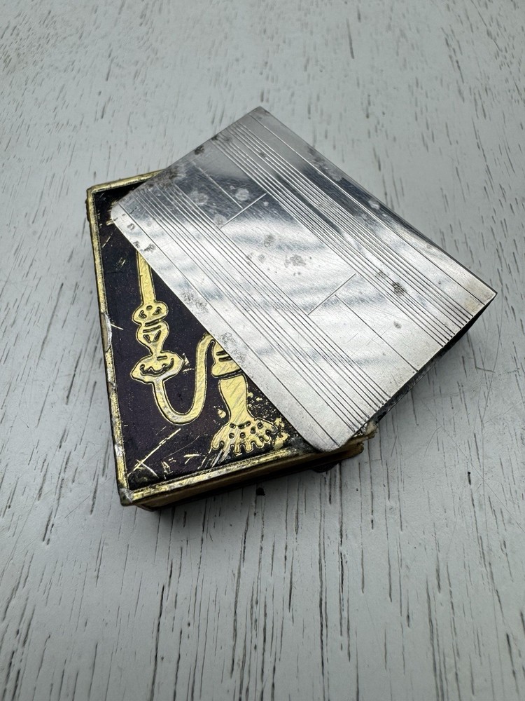 Sterling Silver Matchbox Cover Art Deco Not Monogrammed Embossed Matchbox