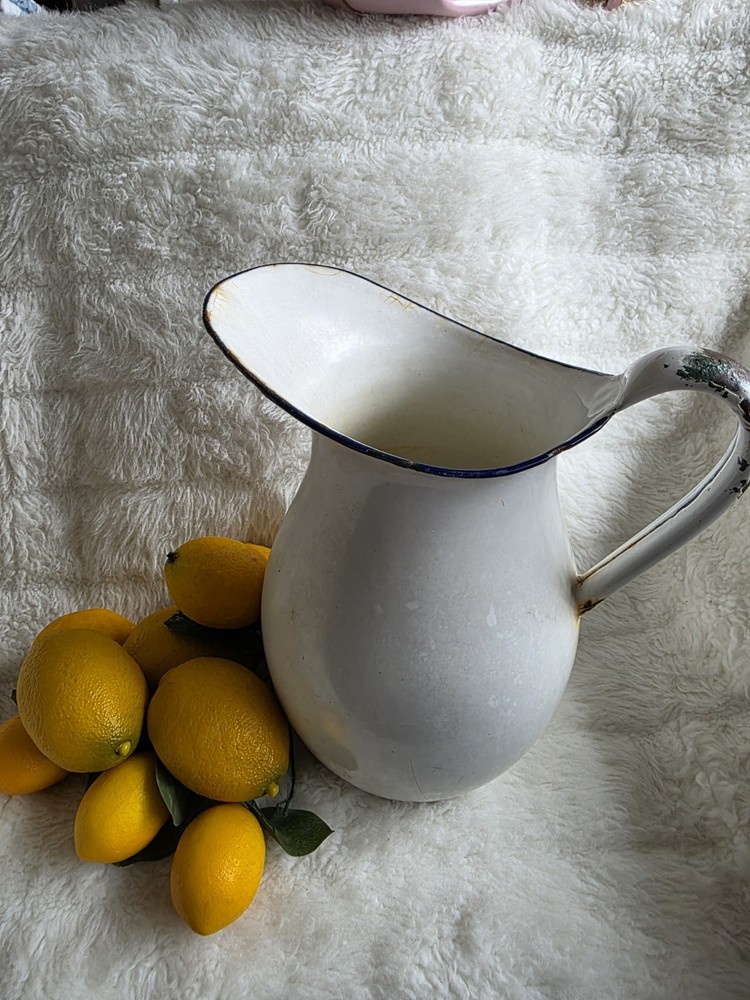 White Rust Aluminum Pitcher - Home Art