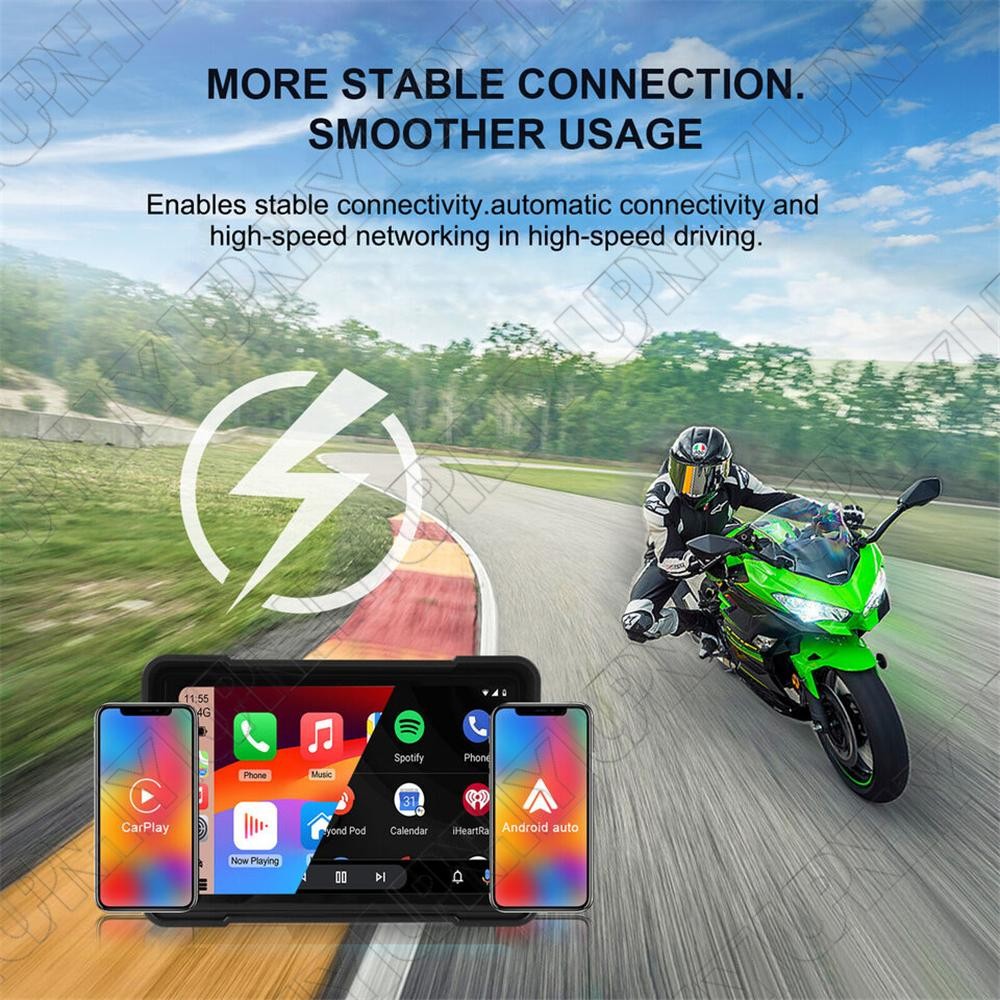 5" Waterproof HD Motorcycle Smart Screen Support Wireless Carplay & Android Auto