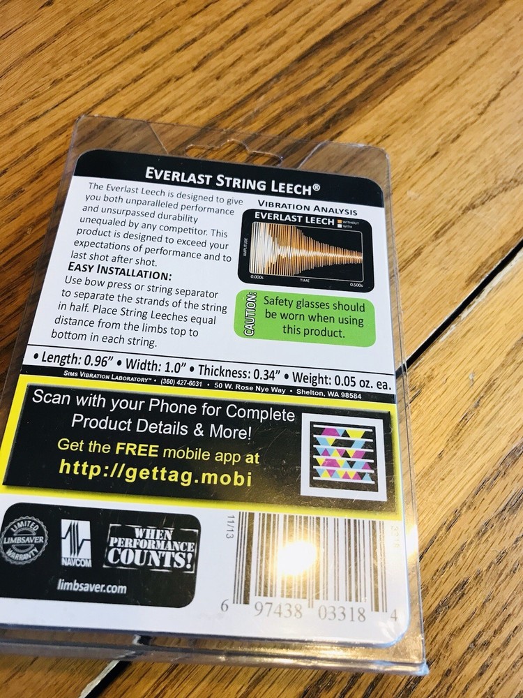 Ship N 24 Hour. Everlast String Leech 2 pack. 9016