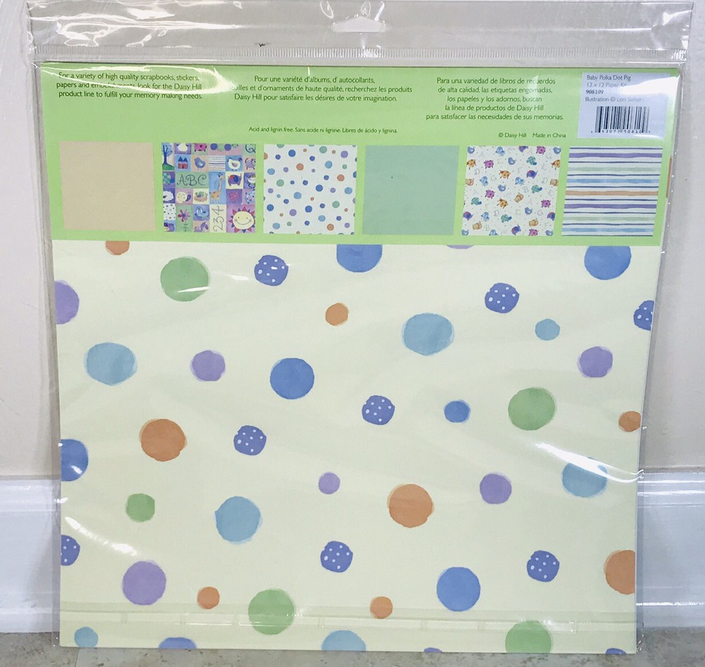 Daisy Hill BABY THEME ASSORTED PATTERN 12 X 12 SCRAPBOOK CRAFT SHEET SET