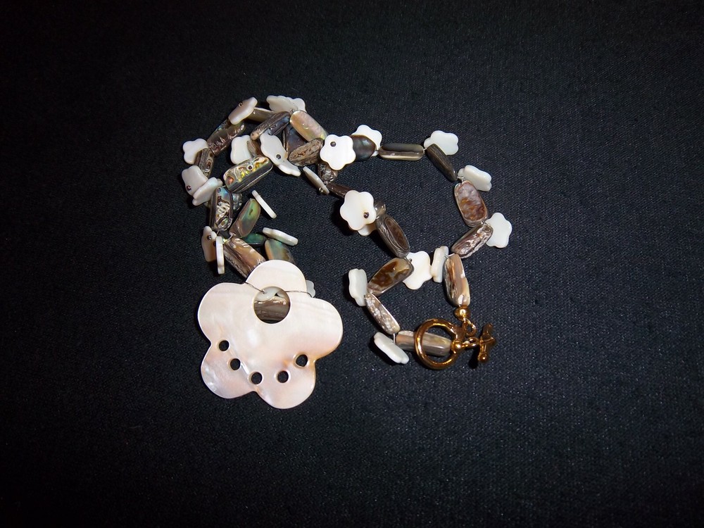 "Paua Garden" Handcrafted Necklace