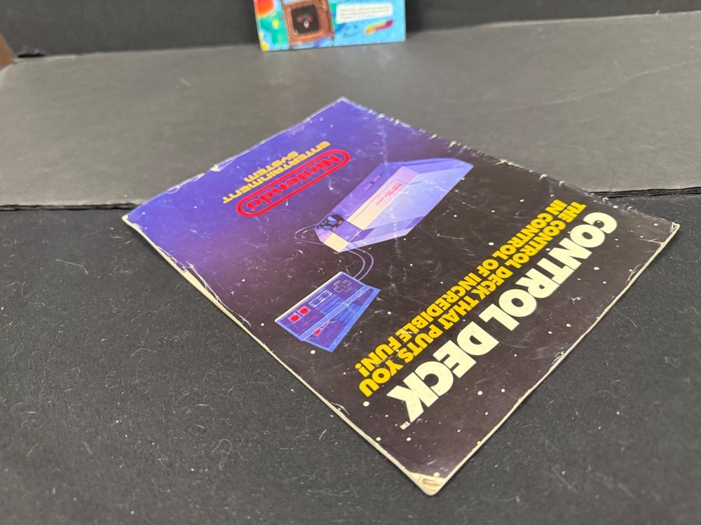 Original Nintedo Control Deck + Nintendo Power Advert Authentic Big Box Manual
