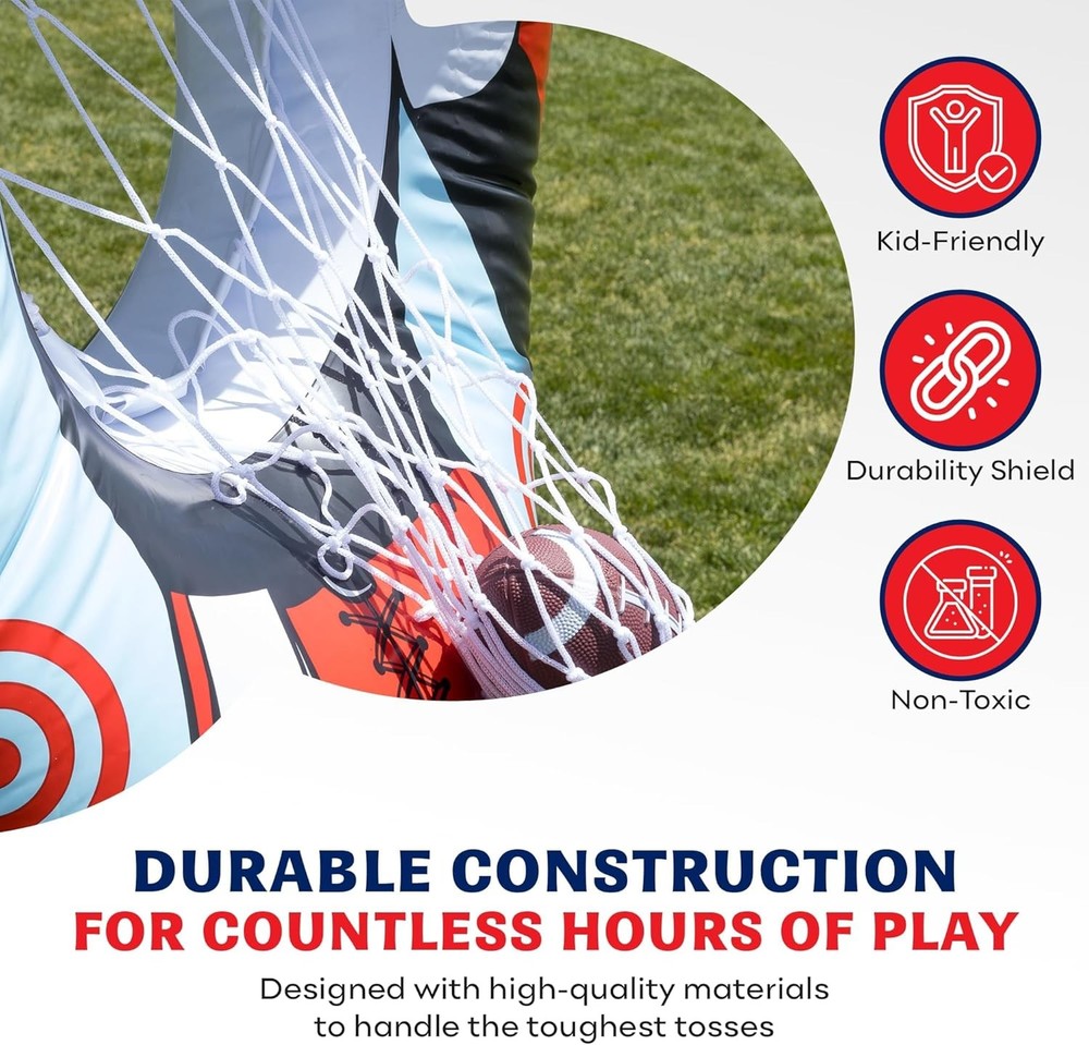 Inflatable Football Target – Double-Sided Toss Training Game with Mini Footbal