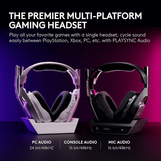 Logitech Astro A50 Wireless Gaming Headset w Base Station White