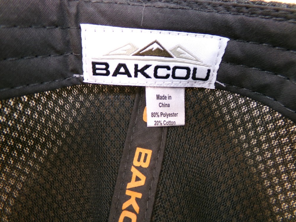 Bakcou Cycling Cap Hat Gray Mesh Breathable Snap Back