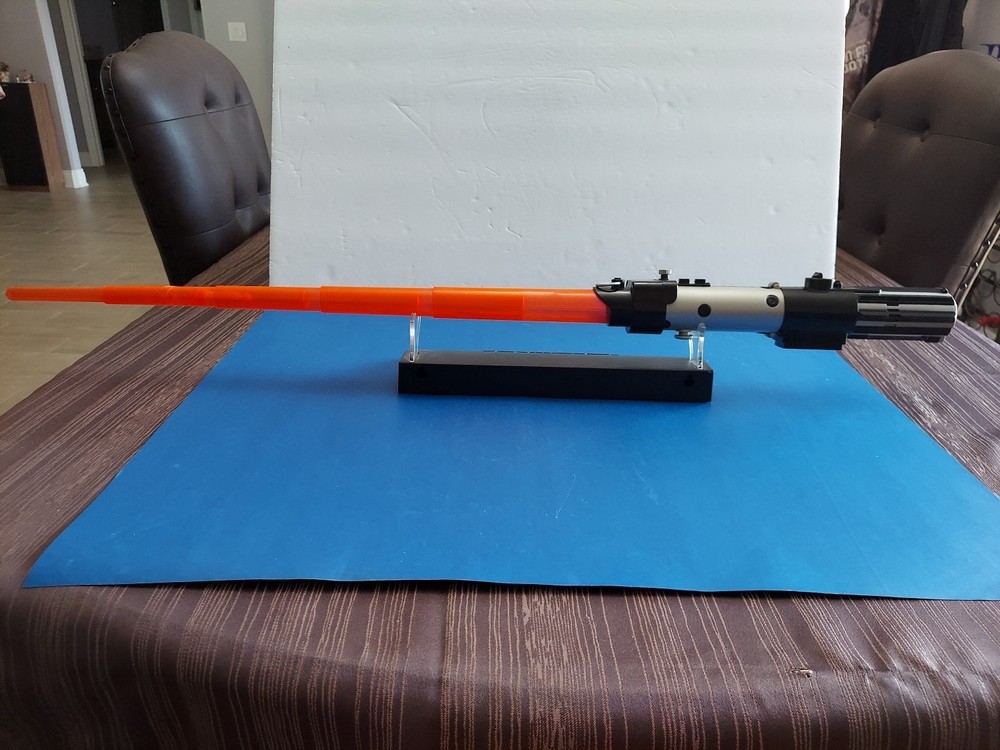 2006 Lightsaber Spring Load Force Action Orange 36" Star Wars Hasbro ** No Stand