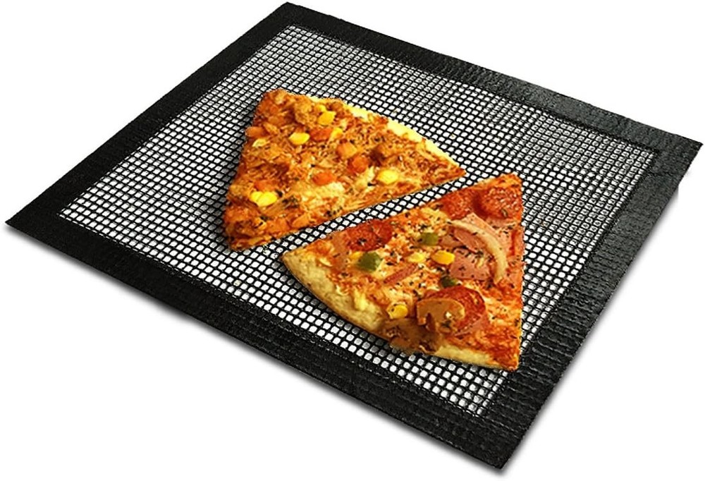Bluedrop Baking Sheets Oven Liners Crisper Toaster 30X40CM, Black and brown