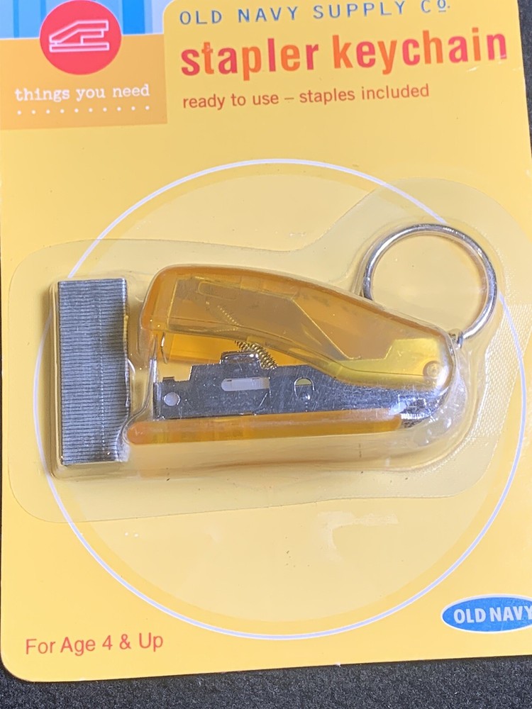 Stapler New Old Navy Supply Co. Stapler Keychain Keyring