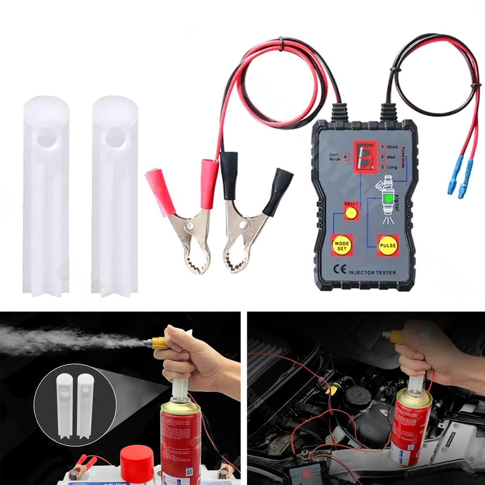 Cleaning Tools DIY Kit Set Fuel Injector Tester Cleaner & Adapter 8 Pulse Modes