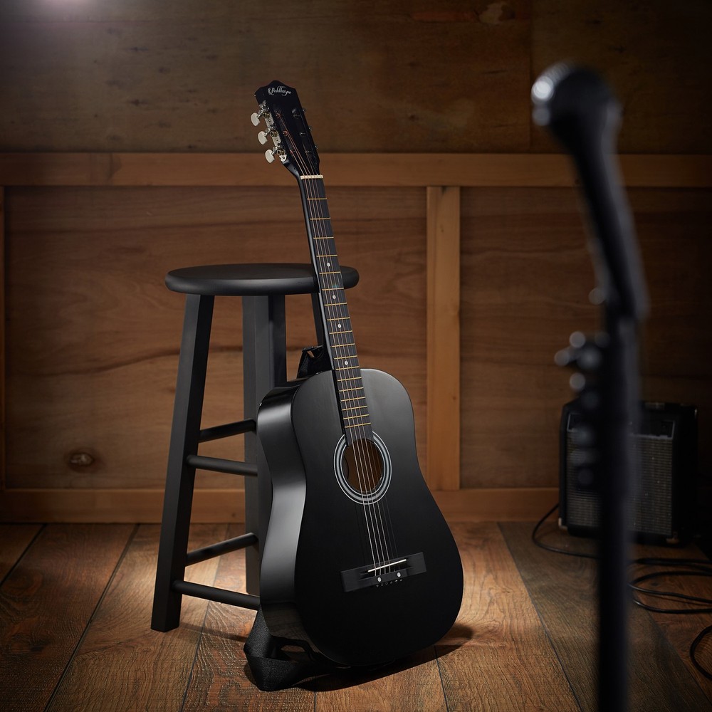 OPEN BOX - 38-inch Beginner Acoustic Guitar Package - Black