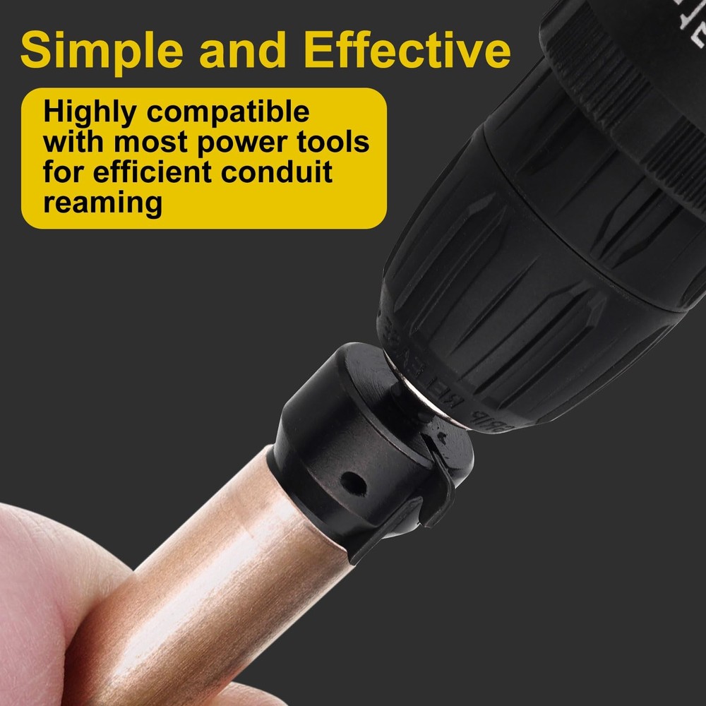 Valkynos Conduit Reamer, Pipe Reamer Tool with Improved Bit Retention, Reamin...