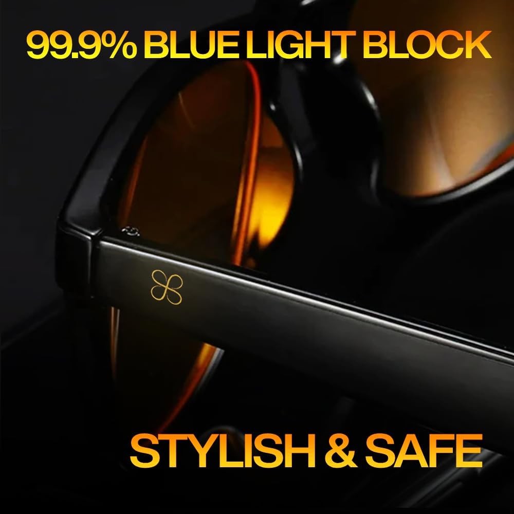 Prosper™ Amber Blue Light Blocking Glasses - For Computer,...