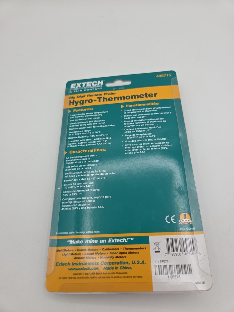 Extract Hygro Thermometer 445715