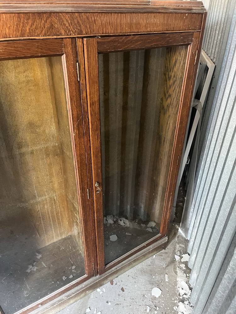 Antique Glassed In Bookshelf
