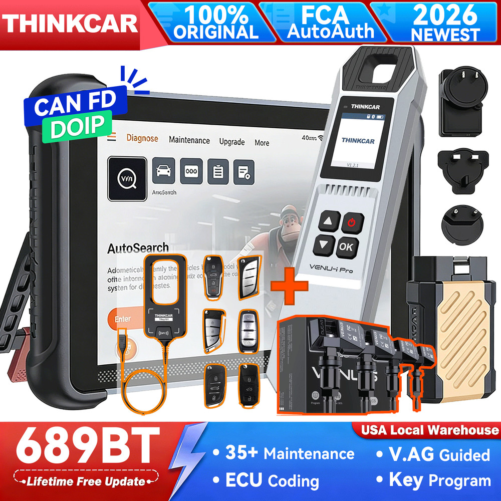ThinkScan 689BT All Keys Lost Programming Tool TPMS Scanner CANFD &DOIP 35+Reset