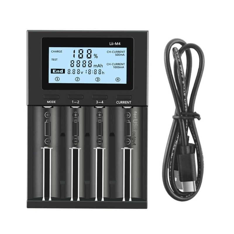 Fast Charging Multiple Battery Charging LCD Screen And 4 Individual Channel