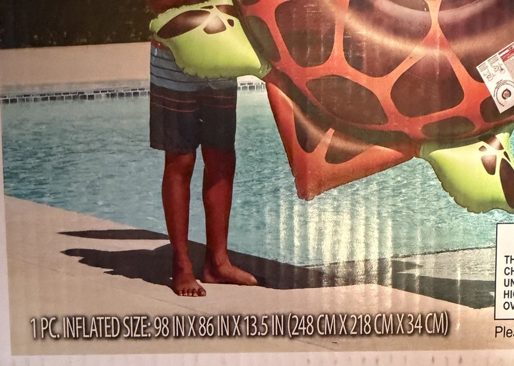 Member's Mark Oversized Turtle Pool Float, Mesh Seating, 56" Diameter