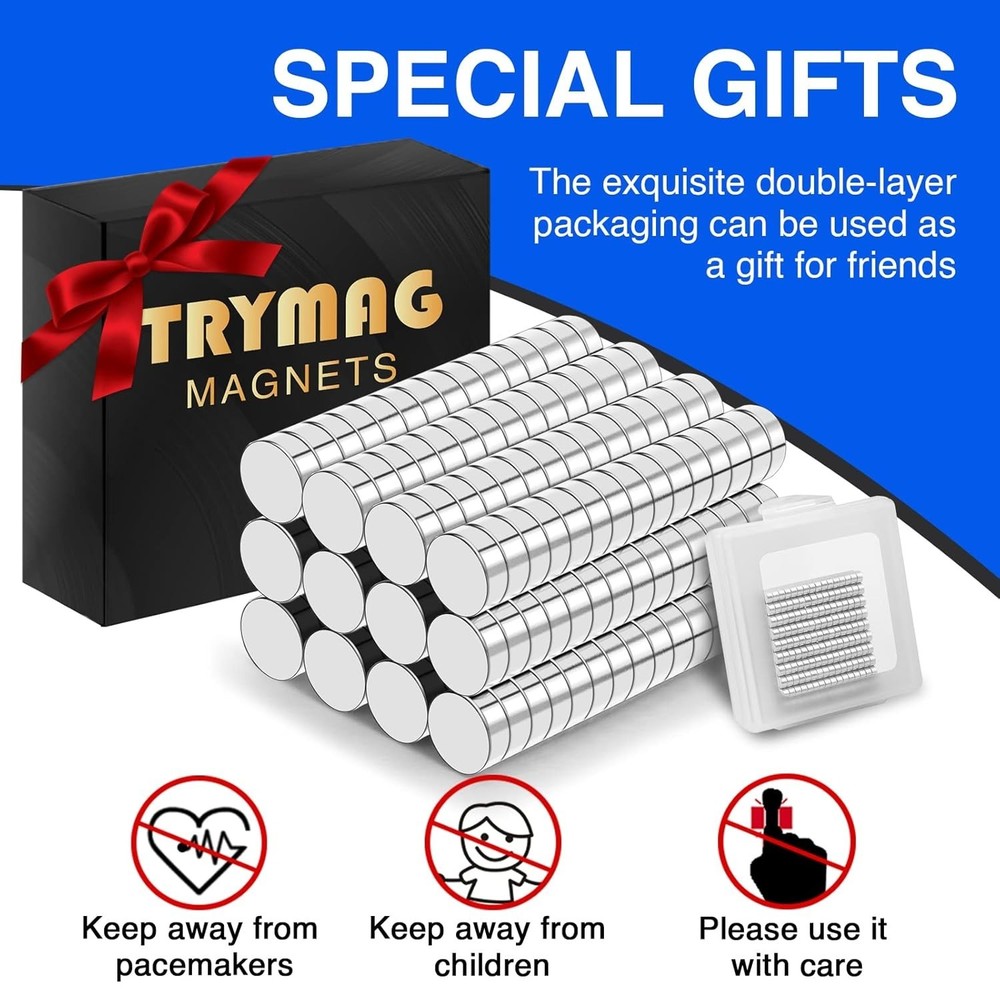 Durable 180-Pc Neodymium Magnets in Storage Case - Rust-Resistant & Compact