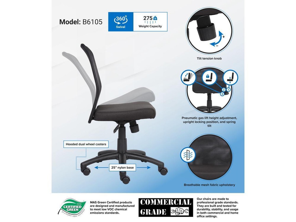 BOSS Office Products B6105 Task Chairs