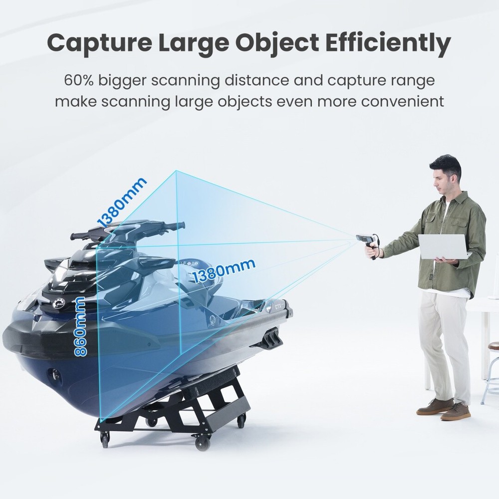Revopoint RANGE 2 3D Scanner Handheld 0.1 mm Precision for 3D Modeling