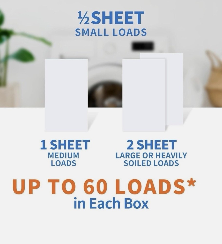 Seaera Laundry Detergent Sheets Liquidless Technology (60 Loads) 30 Sheets