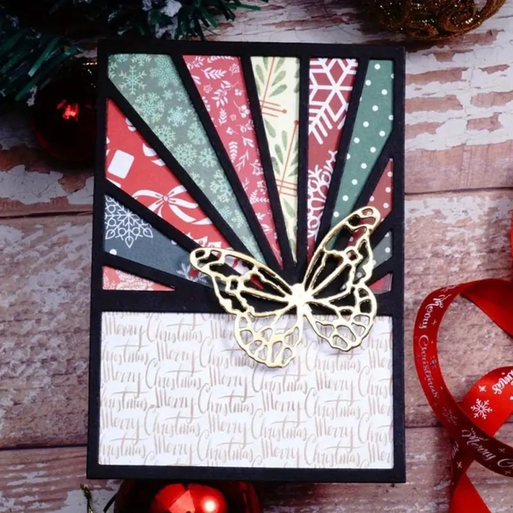 Rectangle Frame Metal Die Cuts, Butterfly and Line Rectangular Frame Cutting ...