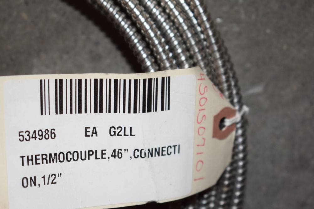 NEW PYCO Thermocouple, 46'', 1/2'' Connection
