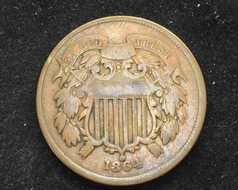 HS&C: 1864 Two Cent Piece VG - US Coin