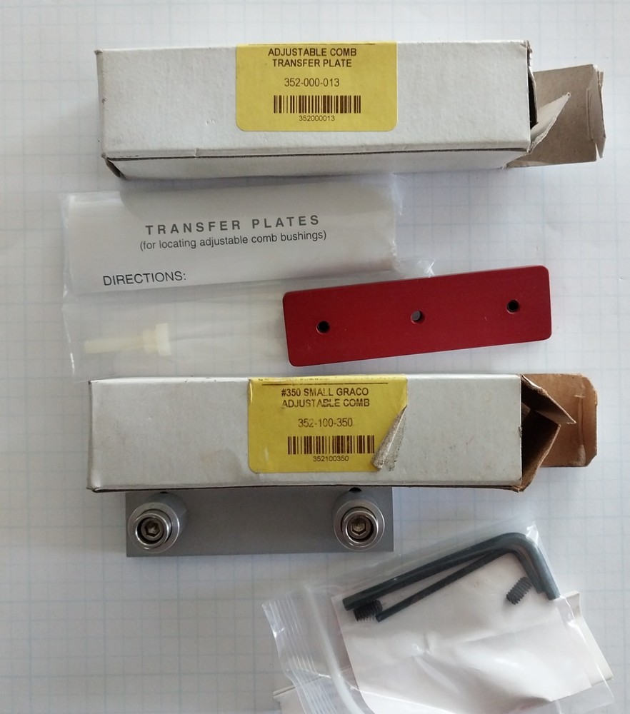 Graco #350 Small Adjustable Comb Hardware and Transfer Plate