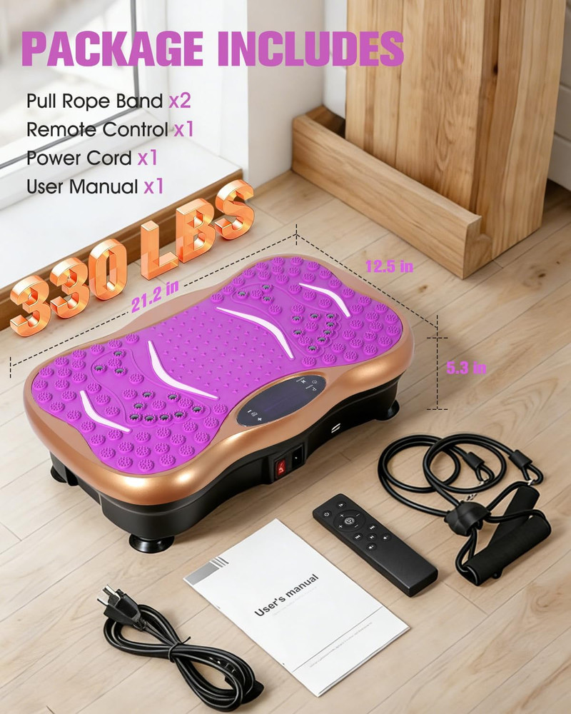 Vibration Plate Exercise Machine, Vibration Platform for Lymphatic Drainage Full