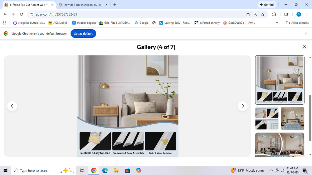 6-frame pre-cut accent wall molding kit